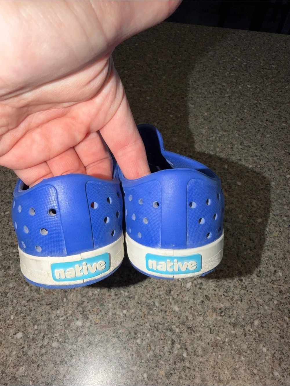 Native Kids Water Shoes Slip-On in Bright Blue